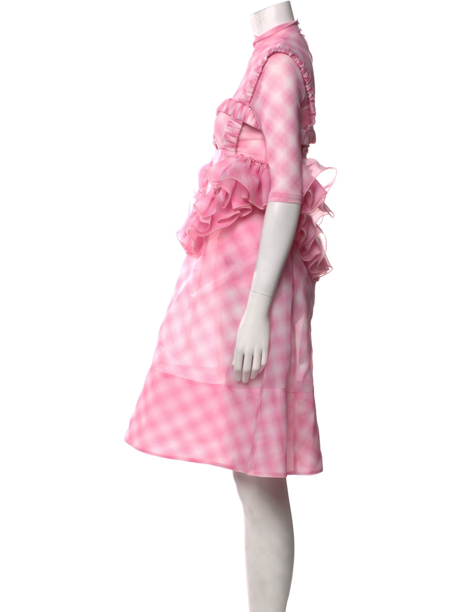 Shushu/tong Plaid Print Knee-Length Dress w/ Tags